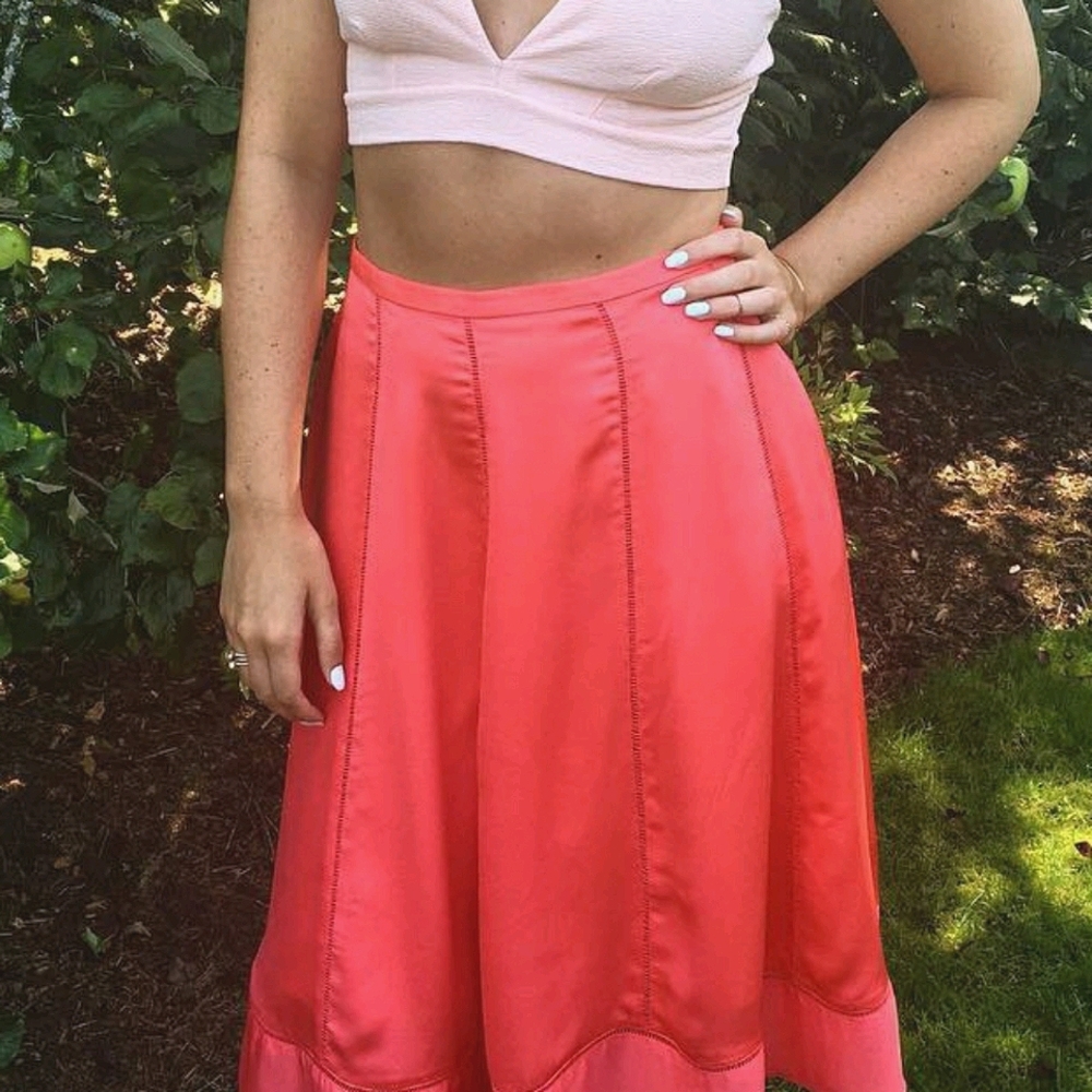 Banana Republic Pink Midi Skirt